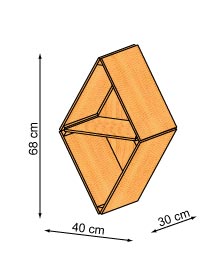 Hauteur 68cm - Largeur 40cm - Profondeur 30cm